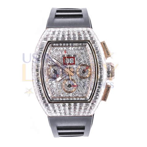 fake white gold diamond watch|iced out diamond watches price.